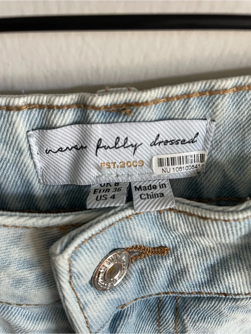 Anthropologie Fully Dressed Denim Scallop Pocket Long-Length Jorts 90s y2k 4